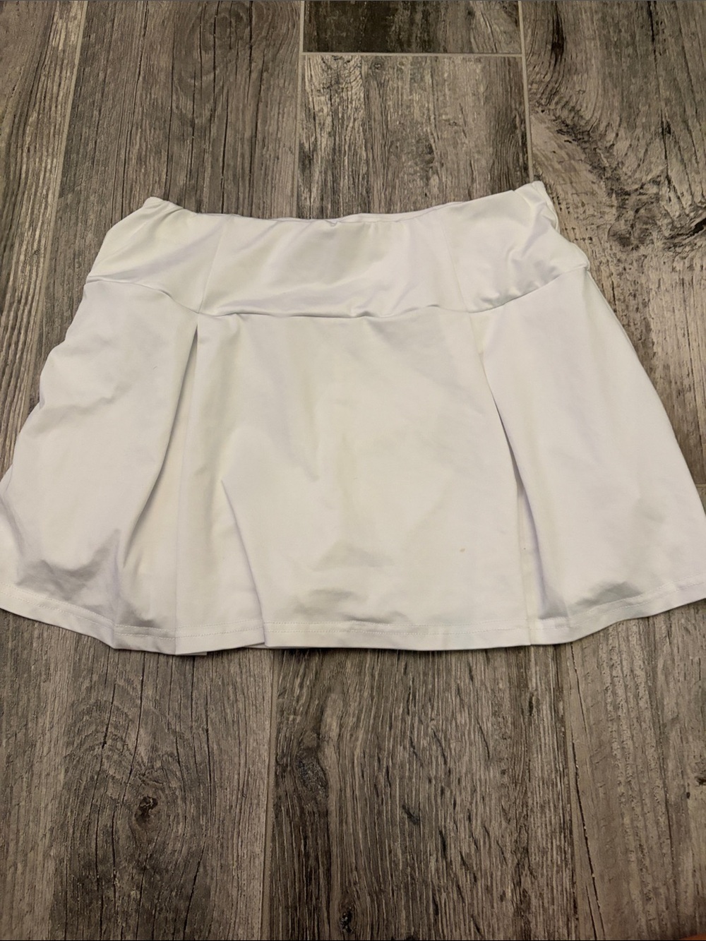 White Athletic Skort - Flared Tennis Skirt